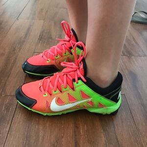 Pink and green Nike Hyperdiamond Cleats!